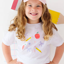Load image into Gallery viewer, Ditsy Floral Back To School Short Sleeve T-Shirt - Kids