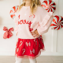 Load image into Gallery viewer, Coquette Merry Christmas Knit Sweater - Kids Clothing
