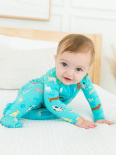 Load image into Gallery viewer, Baby Boys Bamboo Viscose Puppy Playtime Footed Pajamas