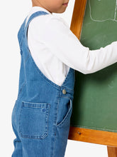 Load image into Gallery viewer, Boys Medium Wash Stretch Denim Overalls