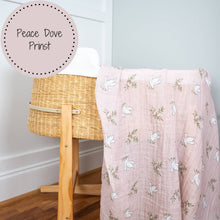 Load image into Gallery viewer, Dove Baby Swaddle Muslin Blanket