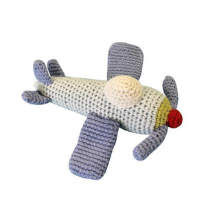 Airplane Hand Crochet Rattle