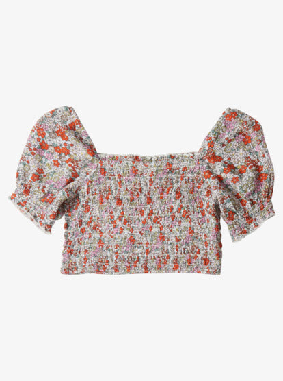 Sunday Night Sessions Puff Sleeve Top Floral Tiger Lily Autumn Ditsy