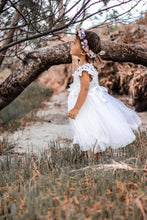 Load image into Gallery viewer, Layla White Flower Girl Dress