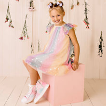 Load image into Gallery viewer, Rainbow Sparkle Twirl Dress