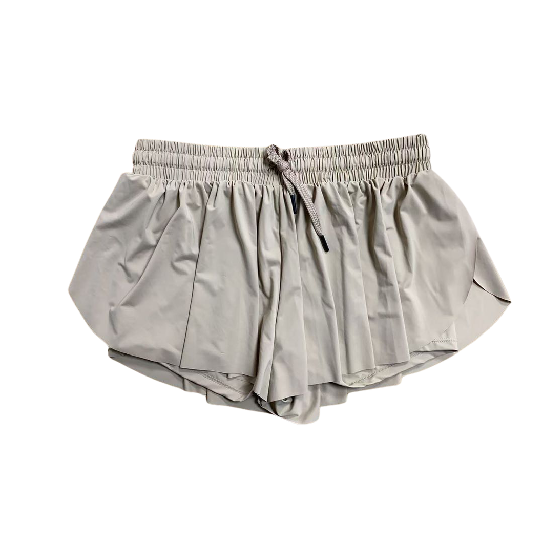 Girl's Flowy Butterfly Shorts: Uniform Shorts in Khaki