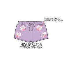 Load image into Gallery viewer, Seashells applique shorts - TWEEN GIRLS