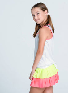 Flamingo Sunset Spin Tie Back Tank