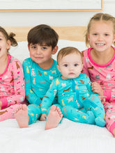 Load image into Gallery viewer, Baby Boys Bamboo Viscose Puppy Playtime Footed Pajamas