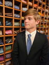 Load image into Gallery viewer, Tripp&#39;s Signature Geometric Blue Child Tween Adult Necktie