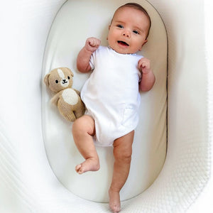 Baby Joy Bubble with Blue Crochet Trim