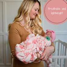 Load image into Gallery viewer, Beautiful Bows Baby Swaddle Blanket