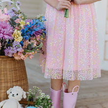 Load image into Gallery viewer, Pink Confetti Flower Tank Dress - Easter - Kids Spring Dress