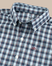 Load image into Gallery viewer, Dress Blue Boys Intercoastal Colleton Plaid Sport Shirt