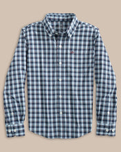 Load image into Gallery viewer, Dress Blue Boys Intercoastal Colleton Plaid Sport Shirt