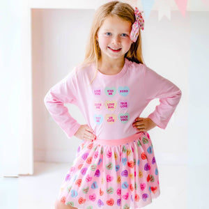 Candy Hearts Valentine's Day Long Sleeve Shirt