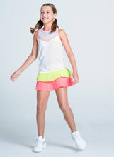 Load image into Gallery viewer, Flamingo Sunset Spin Tie Back Tank