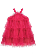 Load image into Gallery viewer, Halter Neck Pearl Tiered Tulle Birthday Party Dress