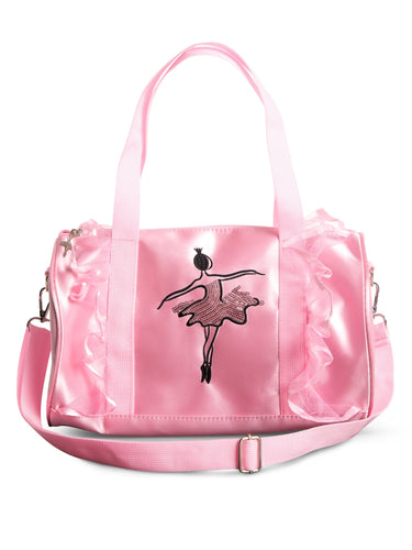 Ballet Pink Sequin Barrel Bag