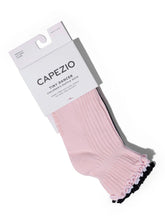Load image into Gallery viewer, Scalloped Edge Sock 3-Pack- Pink/White/Black