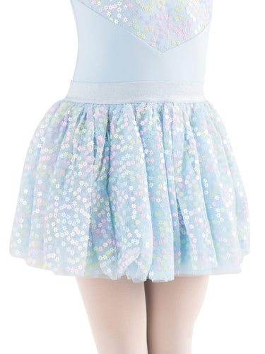 Light Blue Flower Fairy Glimmer Tutu Skirt