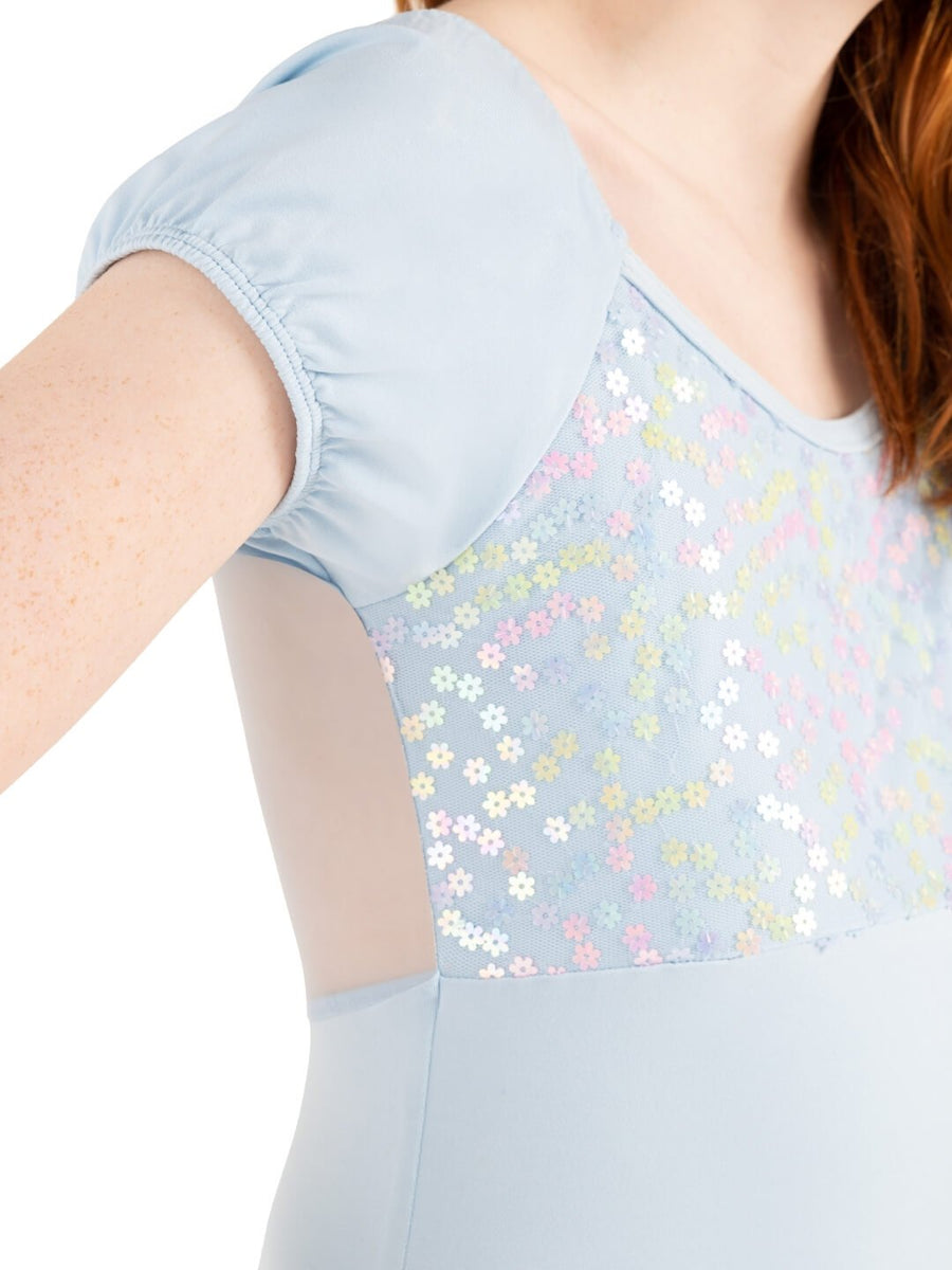 Light Blue Flower Fairy Lotus Leotard – Ragamuffin Children's Boutique