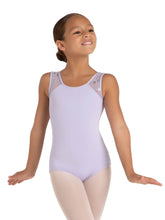 Load image into Gallery viewer, Girls Lavender Star Struck Mars Mesh Back Leotard