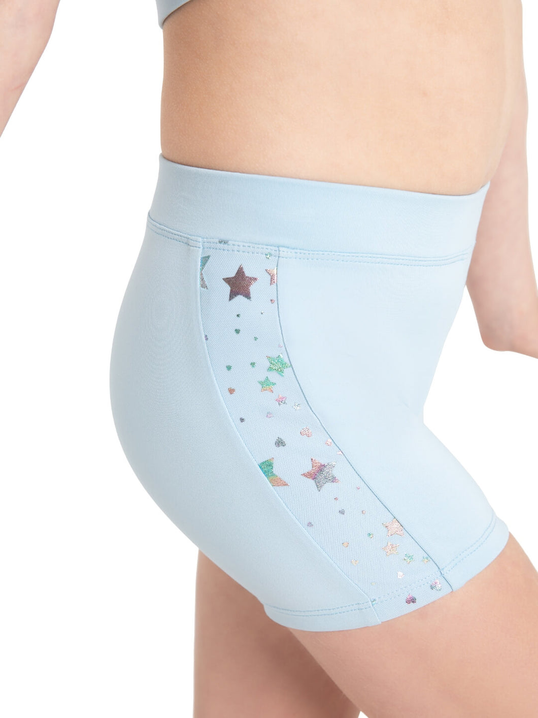 Girls Light Blue Star Struck Stardust Shorts