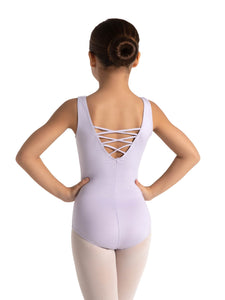 Lavender Lattice Back Tank Leotard