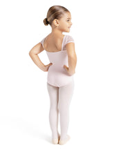 Load image into Gallery viewer, Pink Mesh Yolk Short Sleeve Leotard