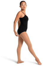 Load image into Gallery viewer, Women&#39;s Black Pinch Front Camisole Leotard