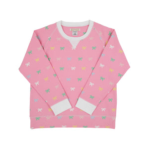 Cassidy Comfy Crewneck Recess Ribbons & Worth Avenue White