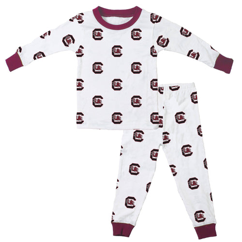 South Carolina Gamecocks Kids Allover Print PJ