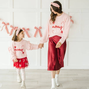 Candy Cane Christmas Gemstone Headband - Mommy and Me