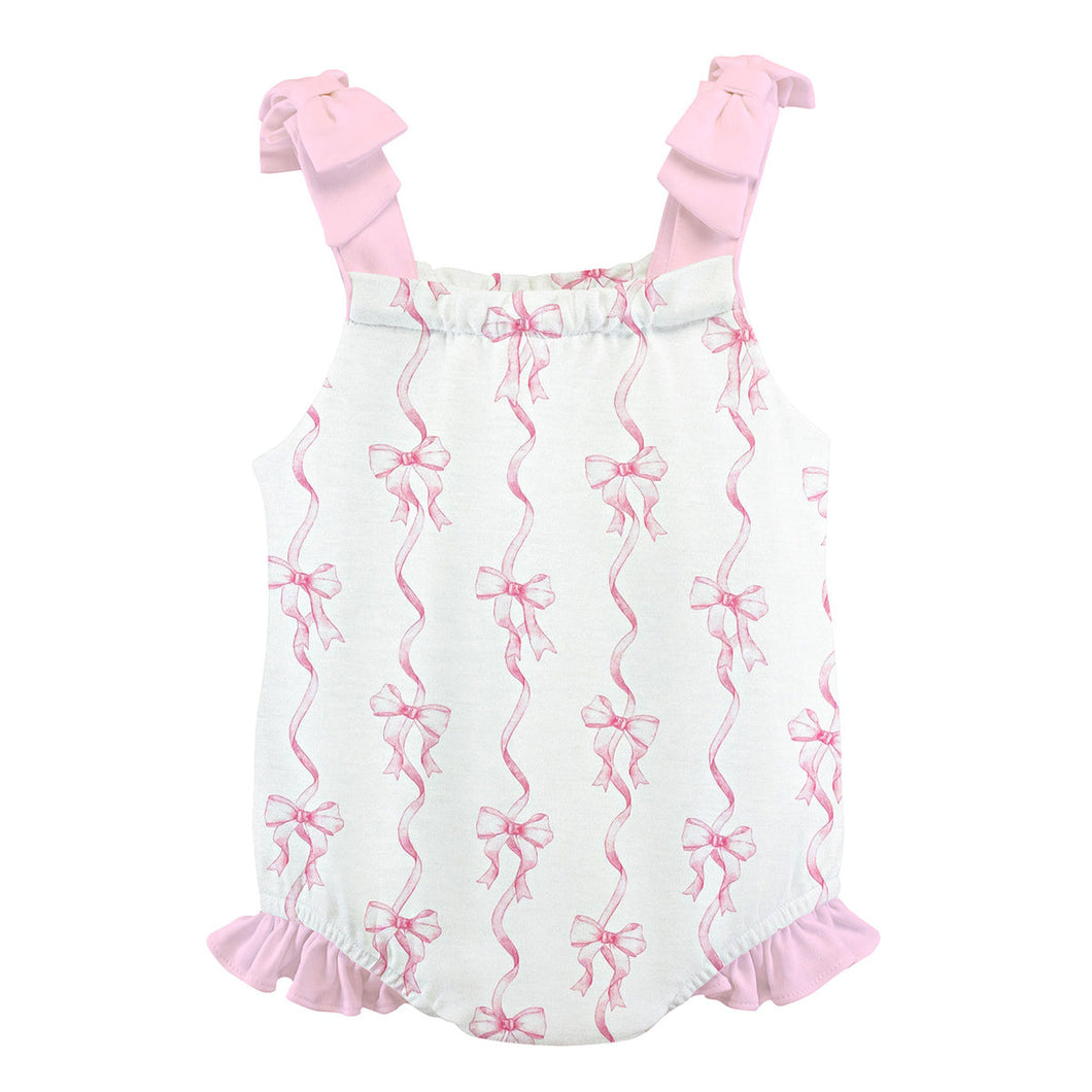 Coquette Bows Printed Ruffle & Bow Bubble