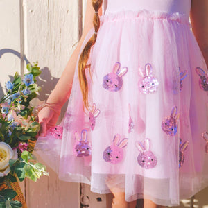 Easter Bunny Short Sleeve Tutu Dress - Kids Easter Dress