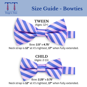 Sunset Orange Purple Stripe Pre-tied Child Bowtie