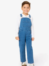 Load image into Gallery viewer, Boys Medium Wash Stretch Denim Overalls