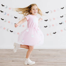 Load image into Gallery viewer, Boo Sequin Patch Halloween Short Sleeve Tutu Dress - Kids