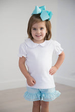Load image into Gallery viewer, Girls short Sleeve Peter Pan Collar Shirt - White