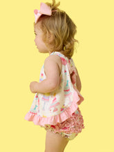 Load image into Gallery viewer, Baby Girls Birthday Cake Party Knit Swing Top &amp; Bloomer Set