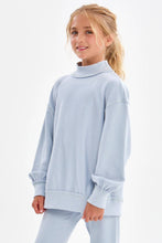 Load image into Gallery viewer, Cotton Terry Mock Neck Sweatshirt