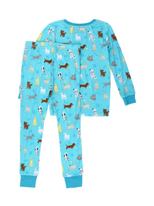 Boys Puppy Playtime Bamboo Viscose Long Sleeve Pajama Set