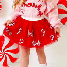 Load image into Gallery viewer, Candy Cane Coquette Sequin Christmas Tutu - Kids Clothing