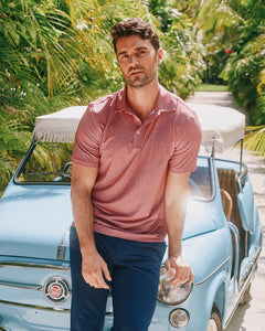 Rosewood Red Men's Short Sleeve Driver Stay in Schools Polo