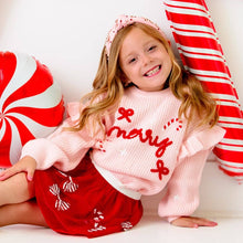 Load image into Gallery viewer, Candy Cane Christmas Gemstone Headband - Mommy and Me