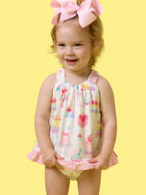 Load image into Gallery viewer, Baby Girls Birthday Cake Party Knit Swing Top &amp; Bloomer Set