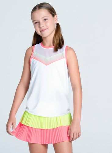 Flamingo Sunset Spin Tie Back Tank