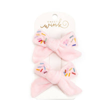 Load image into Gallery viewer, Sprinkle Bow Clip Set - Birthday Hair Clips - Kids