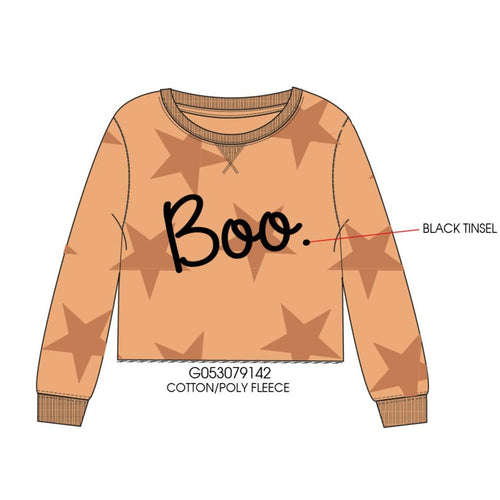 Boo Tinsel Sweatshirt - TWEEN GIRLS